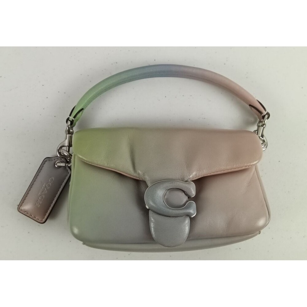 Coach Mini Pillow Tabby 18 Ombre Handbag Clutch Nappa Leather Purple/Blue/Green